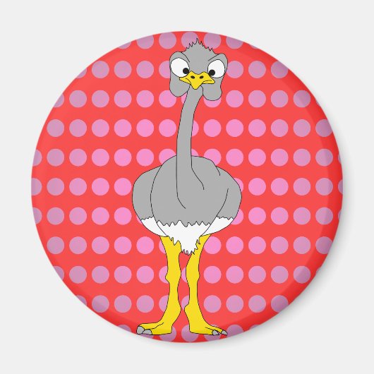 Ostrich Magnet Magneet (Voorkant)