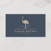 Ostrich Navy Visitekaartje (Voorkant)