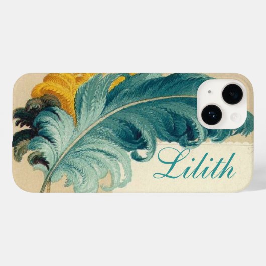 Ostrich Plume Case-Mate iPhone Case (Achterkant (horizontaal))