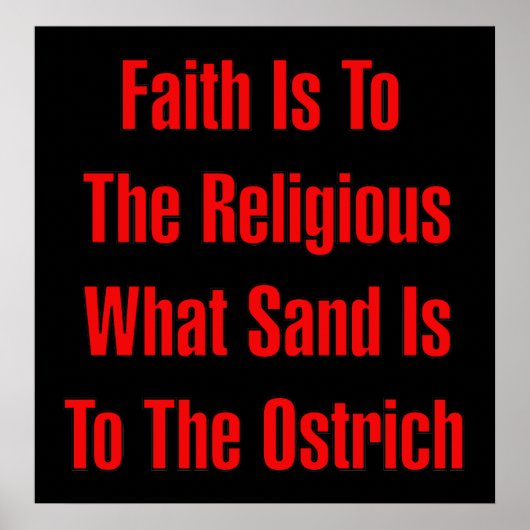 Ostrich-religie Poster (Voorkant)