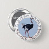 Ostrich Ronde Button 5,7 Cm (Voorkant /achterkant)