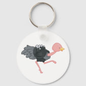 Ostrich Running Sleutelhanger (Voorkant)