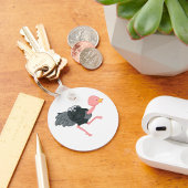 Ostrich Running Sleutelhanger