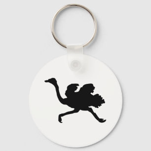 Ostrich Silhouette Sleutelhanger
