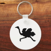 Ostrich Silhouette Sleutelhanger (Voorkant)