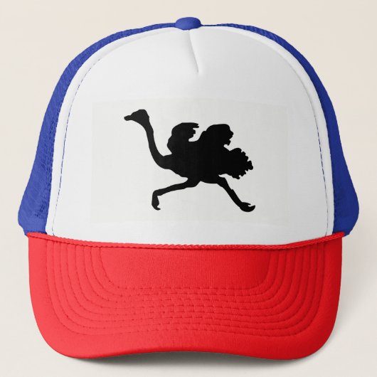 Ostrich Silhouette Trucker Pet (Voorkant)