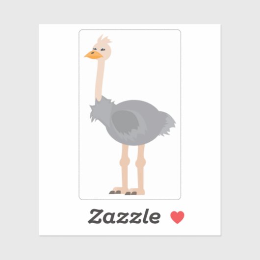 Ostrich Sticker (Vel)