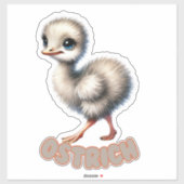OSTRICH - STICKER DE NURSERY (Feuille)