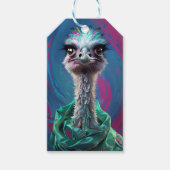 Ostrich themed cadeaulabel (Voorkant)