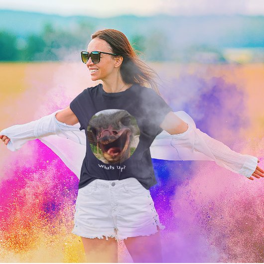 Ostrich wat omhoog het Shirt van de Tekst van de C