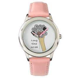 Ostrich Watch for Kids "long time no see" Horloge