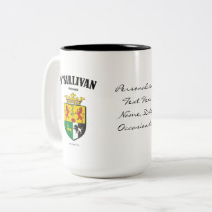 O'Sullivan Family Crest, Translation & Betekenis Tweekleurige Koffiemok