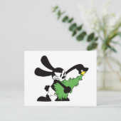 Oswald de gelukkige konijn kerstboom feestdagenkaart (Staand voorkant)