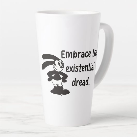 Oswald heeft gevreesd: existentiële crisis latte mok (Rechterhoek)