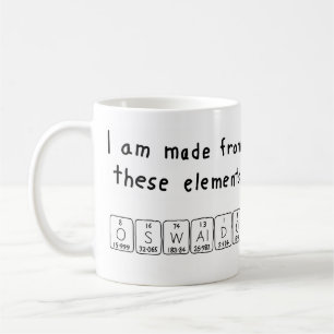 Oswaldo périodique nom de table mug