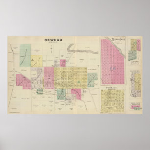 Oswego, Neosho Herfsten, Havens en Butler, Kansas Poster