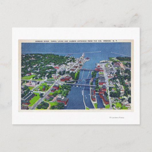 Oswego River, Locks, Harbour Entrance Briefkaart (Voorkant)