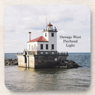 Oswego West Pierhead Light 6 dessous de verre en p