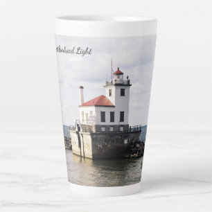 Oswego West Pierhead Light latte mok