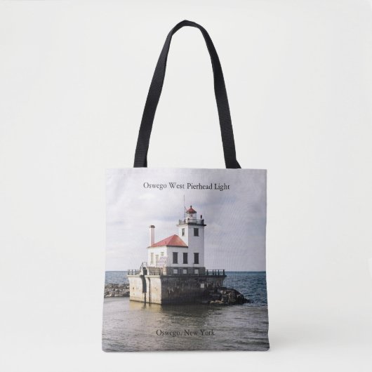 Oswego West Pierhead Light over de canvas tas (Voorkant)