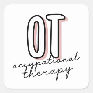 OT Beroepstherapie   Beroepstherapeut Vierkante Sticker