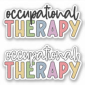 OT Bezettingstherapie kleurig Sticker (Voorkant)