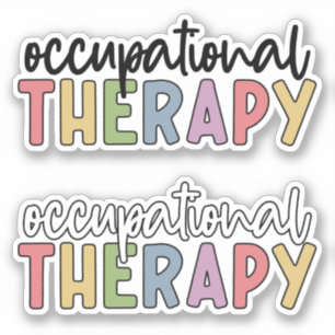 OT Bezettingstherapie kleurig Sticker