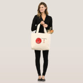 OT Button en Zipper Grote Tote Bag (Voorkant (model))