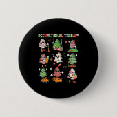 Ot Christmas Occupational Therapy Therast Merry Ot Ronde Button 5,7 Cm (Voorkant)