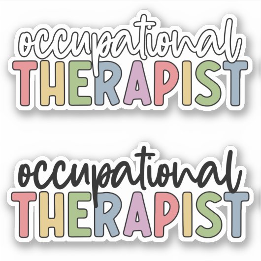 OT Inkationele Therapist kleurrijk Sticker (Voorkant)