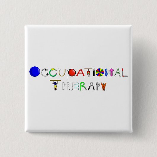 OT op het werk Vierkante Button 5,1 Cm (Voorkant)