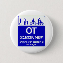 OT shirt blauw 1 exemplaar Ronde Button 5,7 Cm