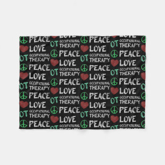 OTA Peace Love Occupational Therapist Fleece Deken