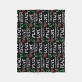 OTA Peace Love Occupational Therapist Fleece Deken (Voorkant)