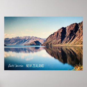 Otago-meer Hawea — Nieuw-Zeeland Poster
