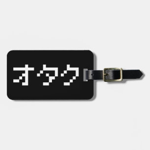OTAKU 8-bits Pixel Japanse Katakana Bagagelabel