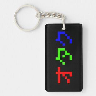 OTAKU 8-bits Pixel Japanse Katakana Sleutelhanger