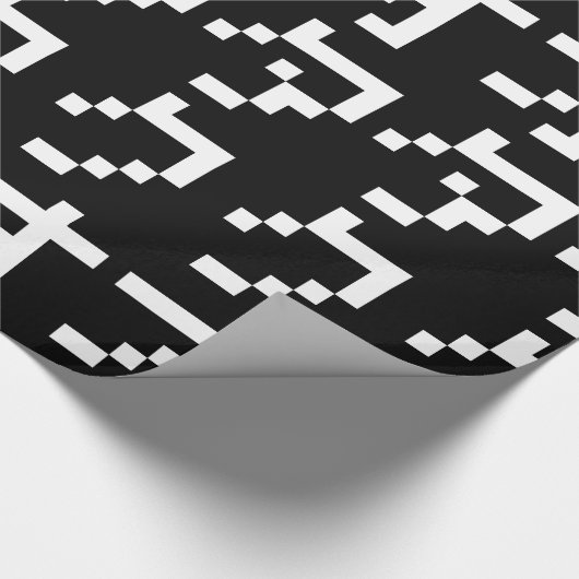 OTAKU 8-bits Pixel Japanse Katakana Verticaal Cadeaupapier (Hoek)