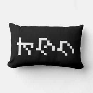 OTAKU 8-bits pixels Japanse Katakana Verticaal Kussen