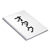 OTAKU 8-bits pixels Japanse Katakana Verticaal Notitieboek (Rechterzijde)