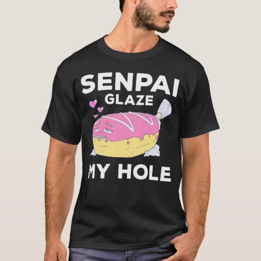 Otaku Ahegao Donut Pun Senpai Ecchi Etchi Hentai F T-shirt (Voorkant)