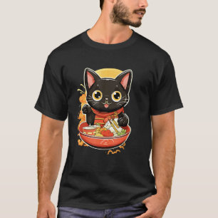 Otaku kat eet Japanse Ramen Noedels 4 T-shirt