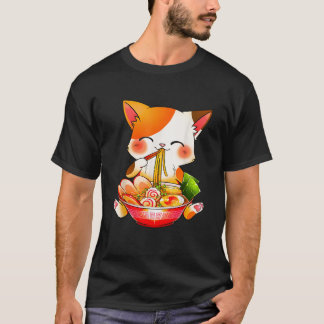 Otaku Lifestyle Threads Co Ramen Cat Anime Kawaii  T-shirt