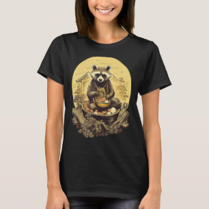 Otaku Raccoon Eet Japans Eten Ramen Noodles 1 T-shirt
