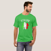 O'talian Italy St Patrick's Day Italia Flag Sham T-shirt (Voorkant volledig)