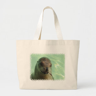 Otarie avec le sac de toile de poissons
