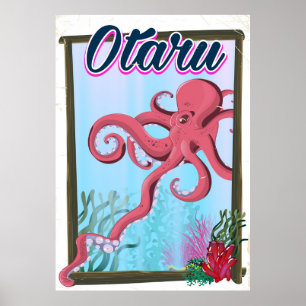Otaru Japan Squid reisposter Poster