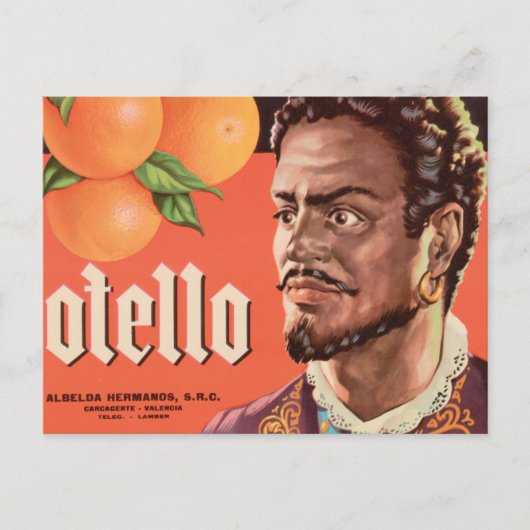 Otello Oranje Label Briefkaart (Voorkant)