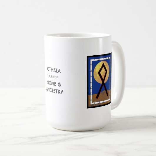 Othala Rune Mug - Home & Ancestry! (Devant droit)