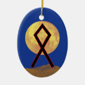 Othala Rune Viking Yule Ornement - Maison ! (Devant)